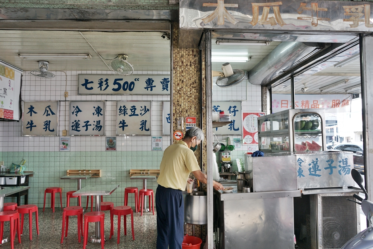 【嘉義】 七彩冰果室｜噴水圓環周邊必吃美食，超復古 70年歷史懷舊冰果室！必喝木瓜牛奶還有手工布丁、蓮子湯、鮮果切盤。 @Mika出走美食日誌