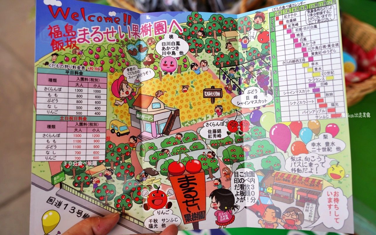 【日本】 福島市 Marusei Orchard まるせい 果樹園｜提供水蜜桃、櫻桃、梨子、蘋果等當季水果，最低日幣500元就可以採果吃到飽。