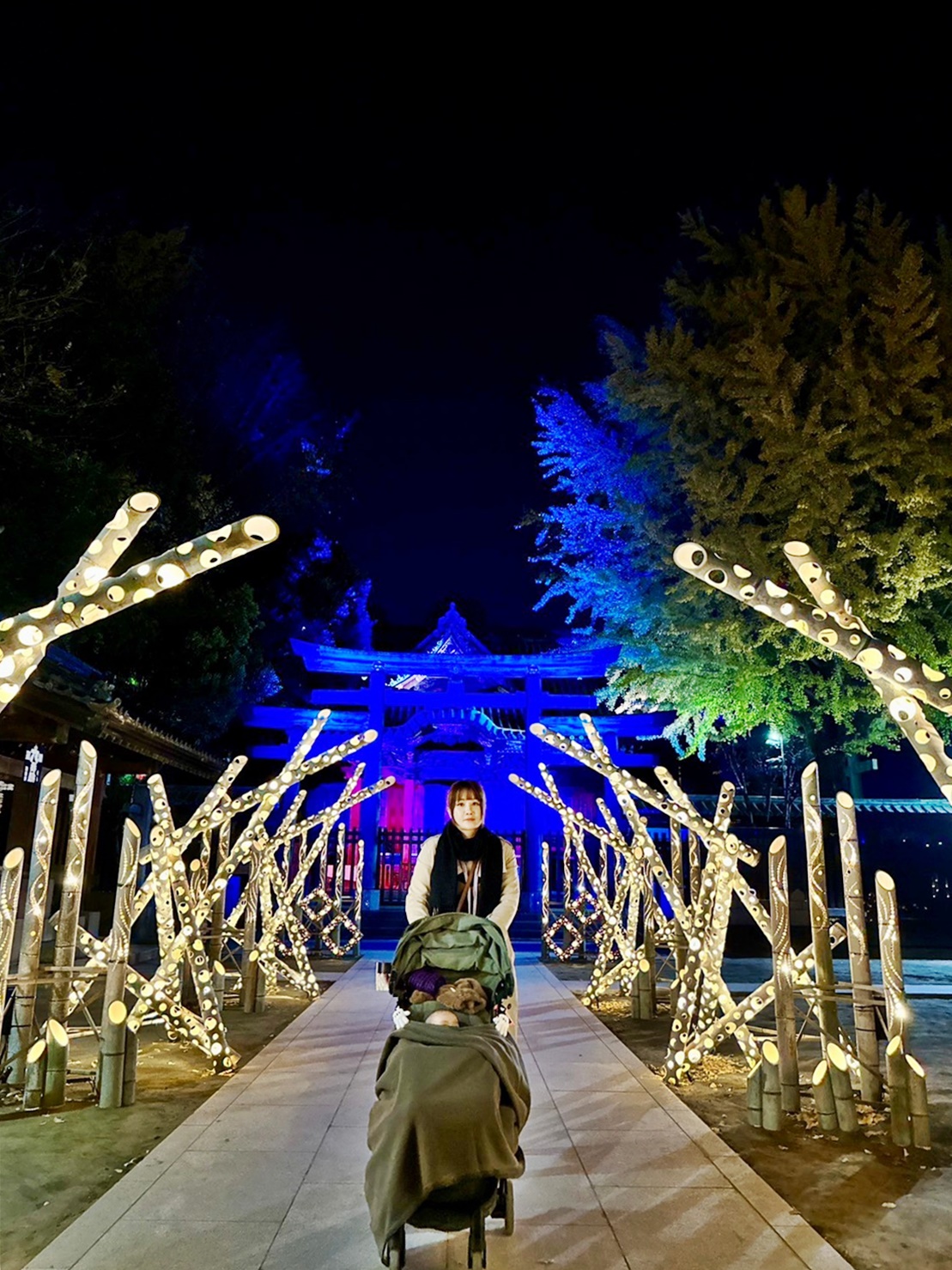 【日本】 東京晴空塔 牛嶋神社｜晴空塔周邊景點 罕見三輪鳥居的古老神社，期間限定神社燈光展。