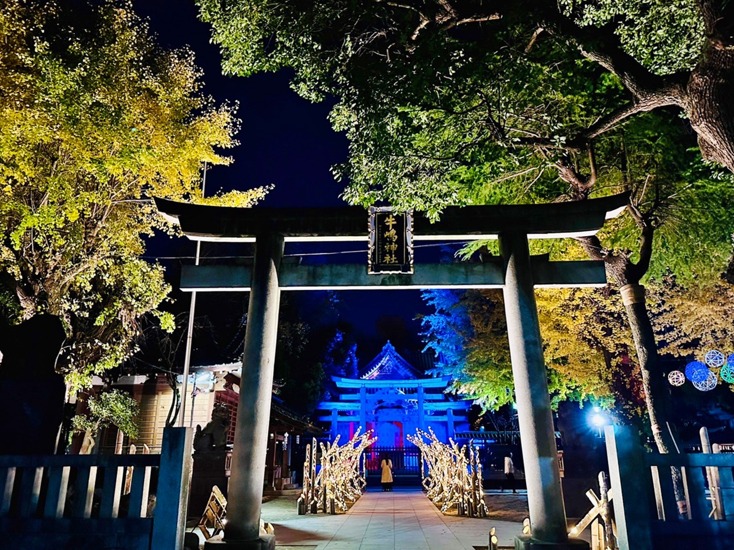 【日本】 東京晴空塔 牛嶋神社｜晴空塔周邊景點 罕見三輪鳥居的古老神社，期間限定神社燈光展。