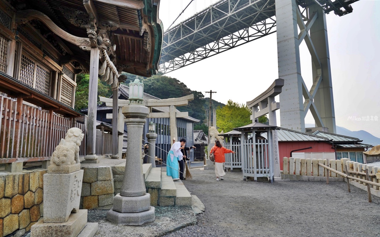 【日本】 北九州 和布刈神社｜門司港景點  面向關門海峽  九州最北端神社，還有超可愛 用釣的河豚御神籤以及海中石燈籠。