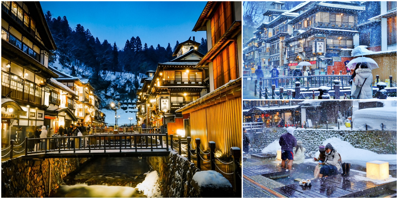 【日本】 山形 銀山温泉 Ginzan Onsen｜鄉間木造旅館溫泉街，好像神隱少女場景！還有公共浴場、足浴可以泡喔。 @Mika出走美食日誌