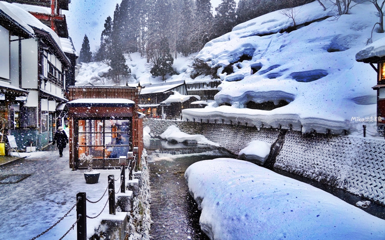 【日本】 山形 銀山温泉 Ginzan Onsen｜鄉間木造旅館溫泉街，好像神隱少女場景！還有公共浴場、足浴可以泡喔。