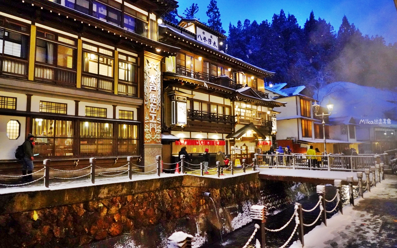 【日本】 山形 銀山温泉 Ginzan Onsen｜鄉間木造旅館溫泉街，好像神隱少女場景！還有公共浴場、足浴可以泡喔。