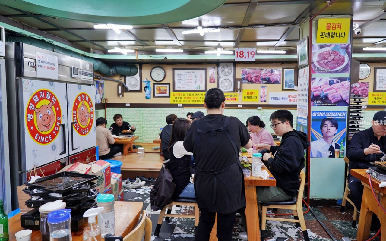 【韓國】 水原 明城排骨 명성돼지갈비｜水原必吃  長安門旁軟嫩大塊嫩烤排骨。