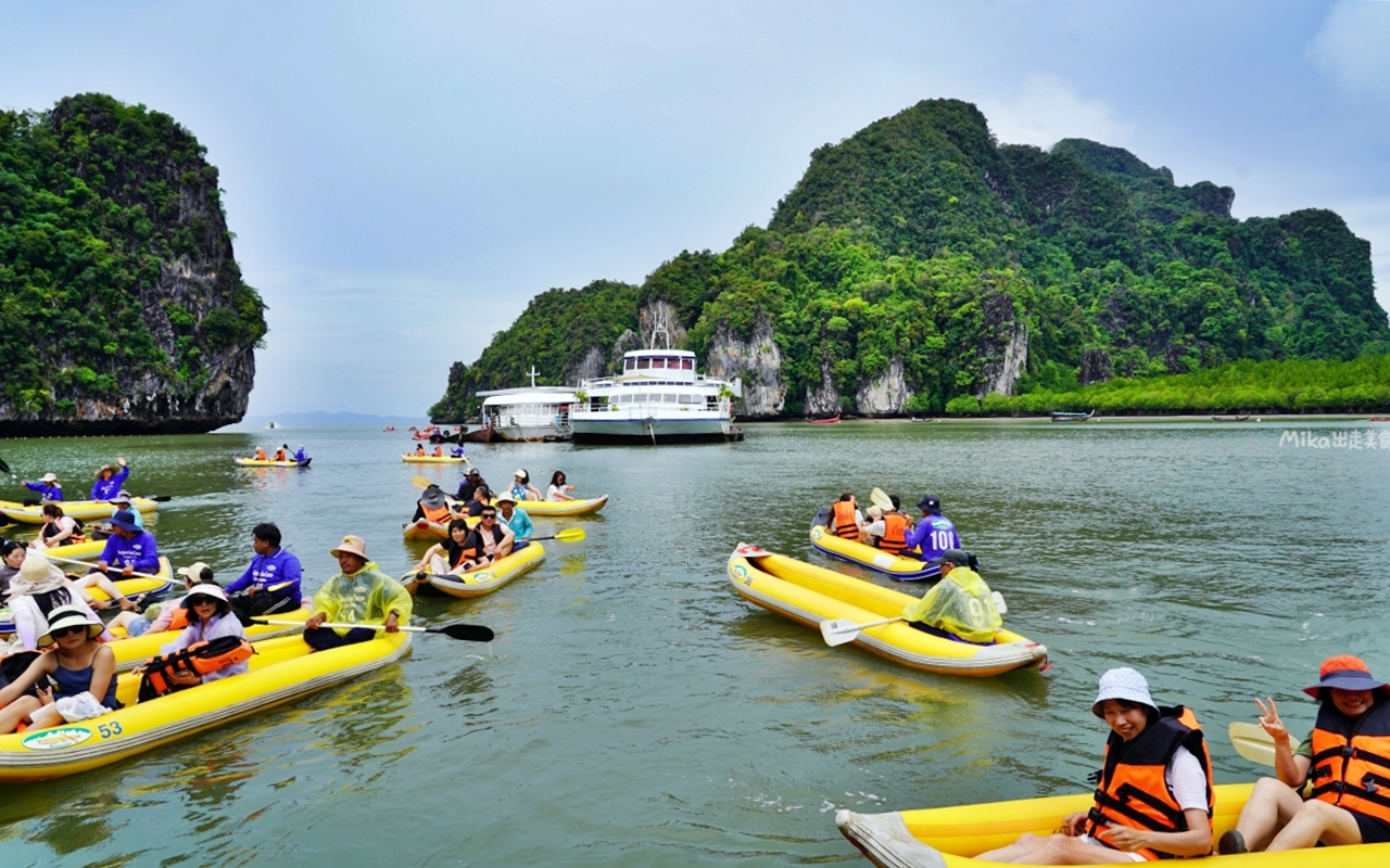 【泰國】 普吉島 攀牙灣國家公園｜搭乘⻑尾船遊覽攀⽛灣海上桂林，造訪國際電影場景拍攝地：割喉島＋007島。