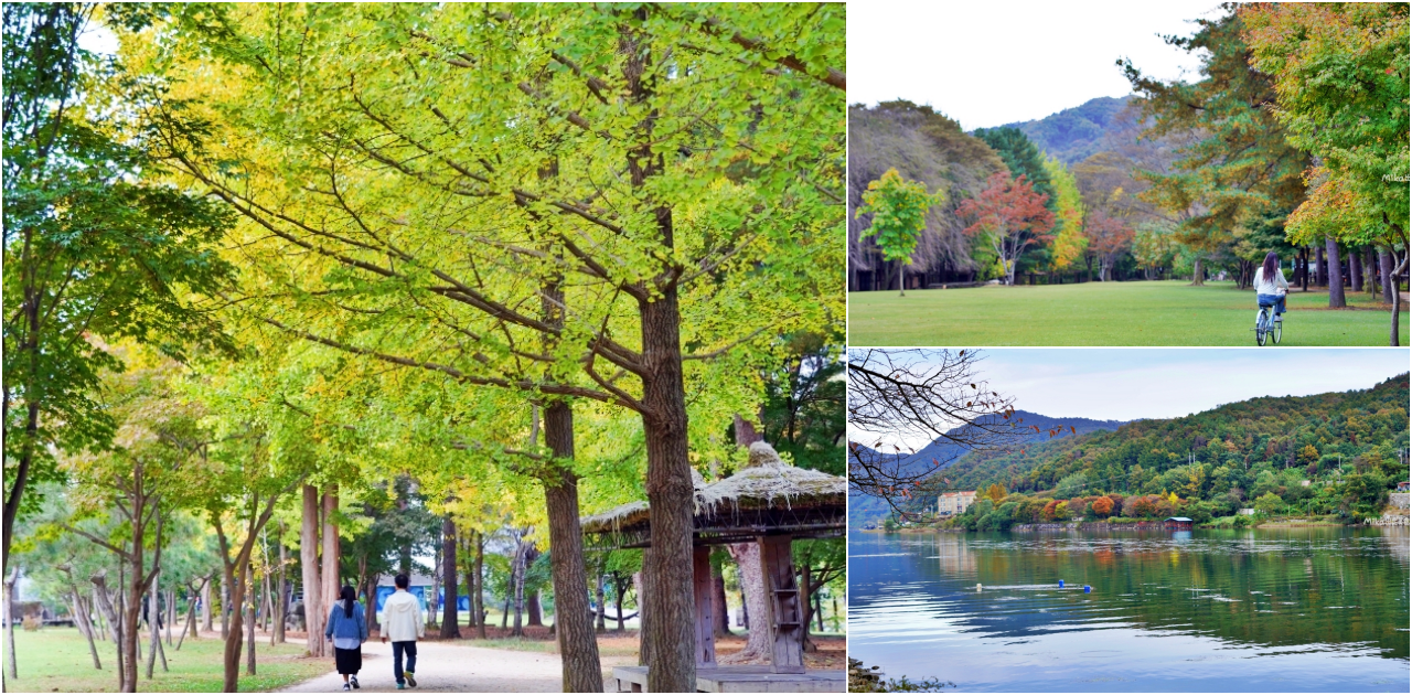 【韓國】春川 江村 鐵道主題公園｜深度遊覽美麗北漢江的京春線舊鐵道自行車之旅，沿途有不同主題隧道與山巒湖景相伴。