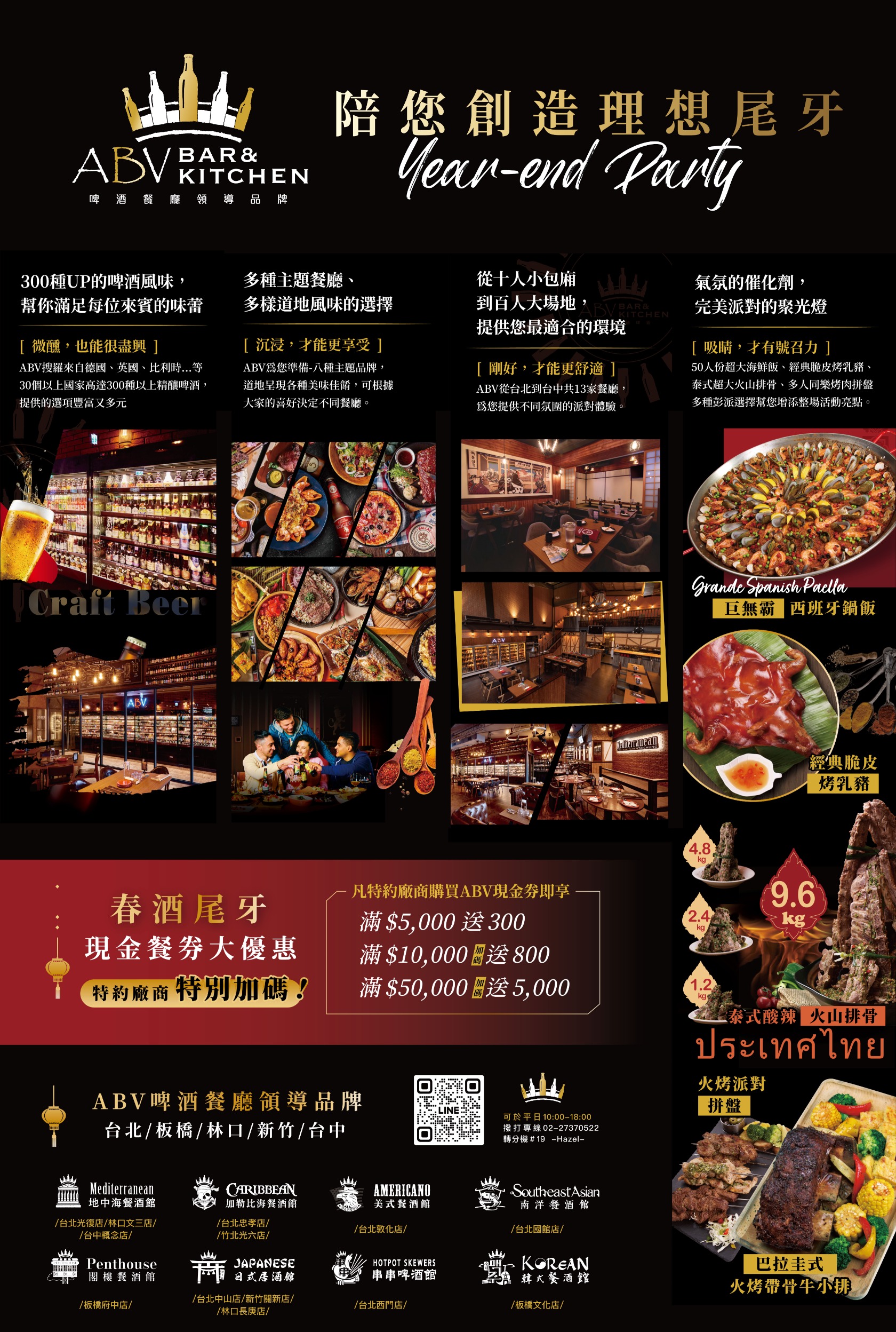 【台中】ABV Bar & Kitchen 地中海餐酒館 台中概念店｜台中 經典道地的西班牙菜，精釀啤酒搭配西班牙料理 醉 對味。