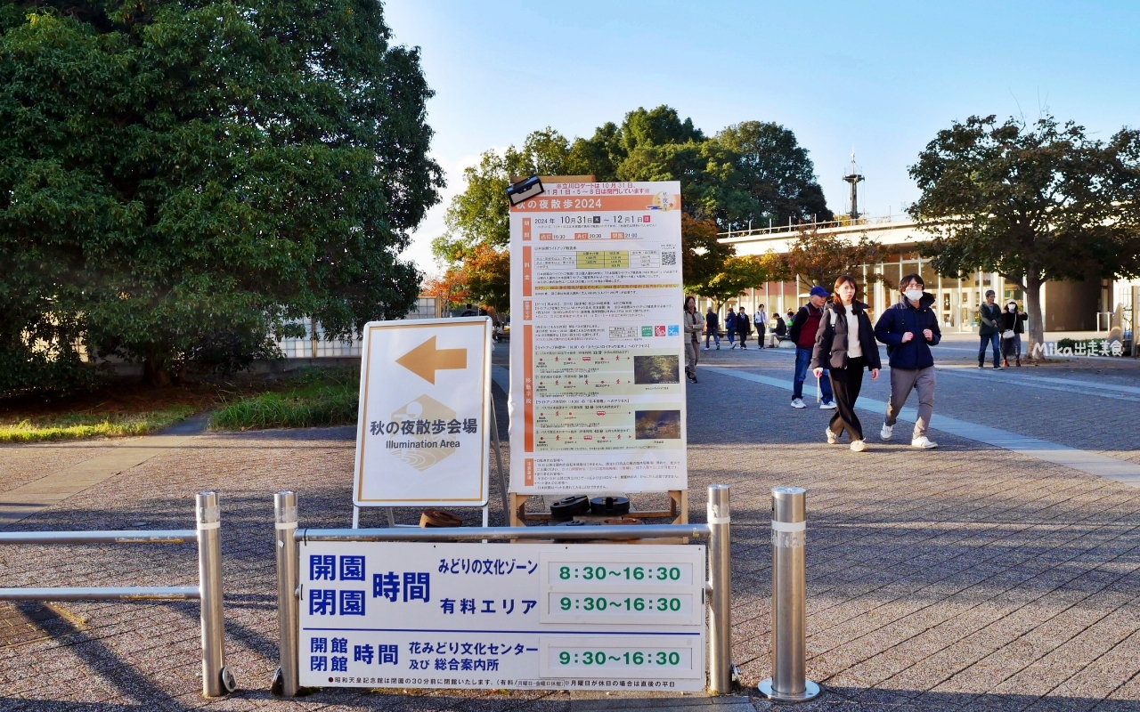 【東京】 國營昭和紀念公園｜東京賞楓景點推薦必去，期間限定 黃葉・紅葉祭＆秋夜散步，楓葉 銀杏 精彩燈光秀。